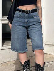 Vintage Wash Denim Shorts