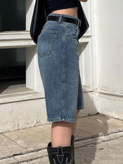 Vintage Wash Denim Shorts