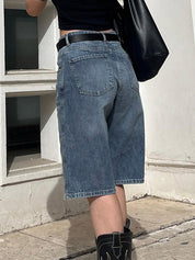 Vintage Wash Denim Shorts