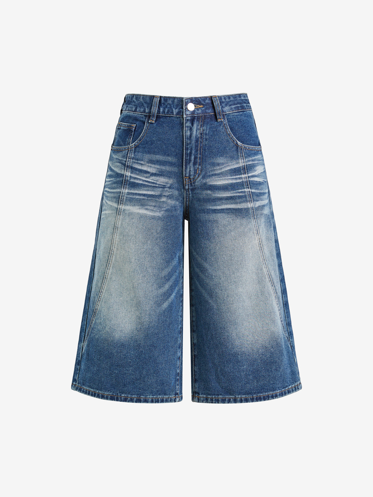 Slim Loose-Fitting Denim Shorts