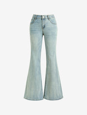 Personalised Slimming Flare Jeans