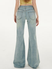 Personalised Slimming Flare Jeans