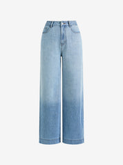 Straight Stripe Wide Leg Boyfriend Jeans