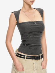 Striped Square Neckline Tank Top