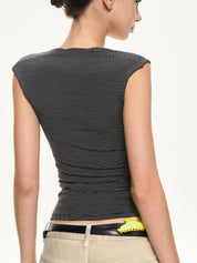 Striped Square Neckline Tank Top