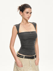Striped Square Neckline Tank Top
