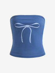 Bow Print Bandeau Top