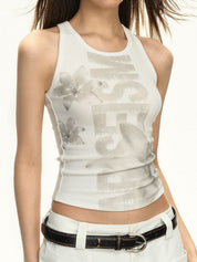 Sweet Cool White Halter Vest