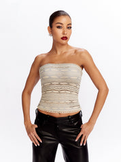 Lace Cross Bandeau Top
