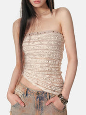 Lace Cross Bandeau Top