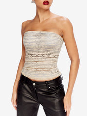 Lace Cross Bandeau Top