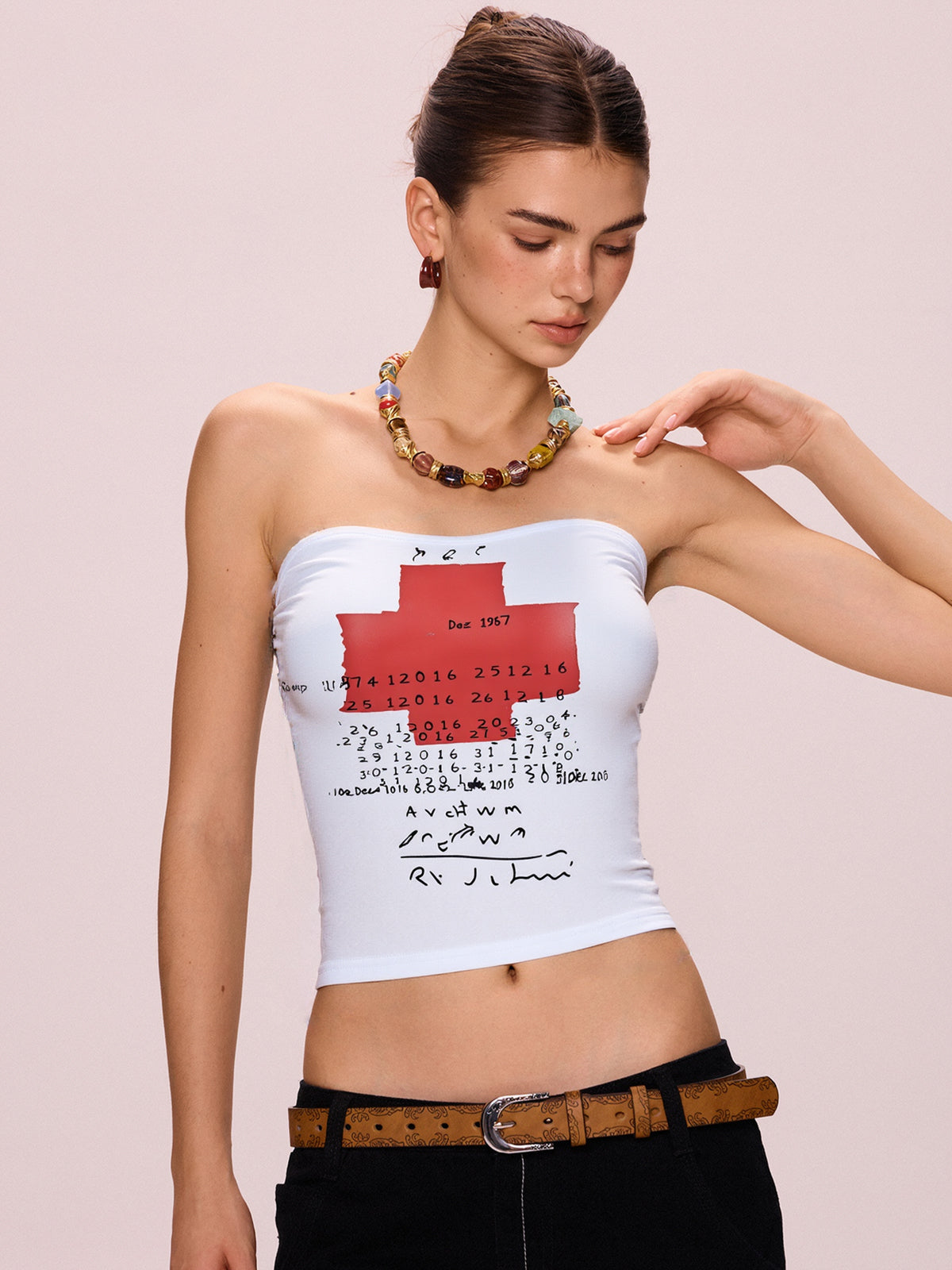 Retro American Bandeau Top