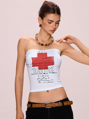 Retro American Bandeau Top