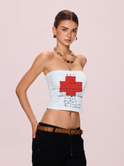 Retro American Bandeau Top