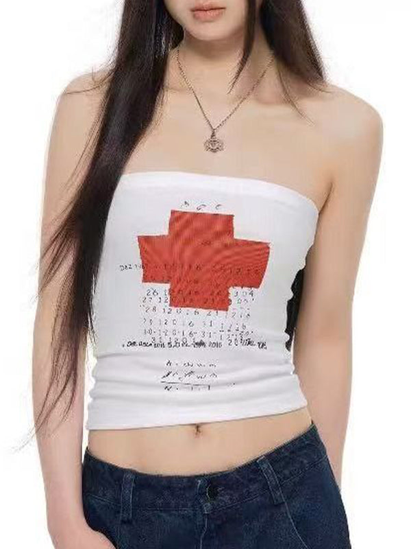 Retro American Bandeau Top