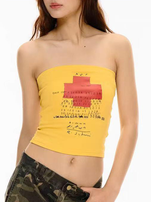 Retro American Bandeau Top