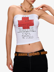 Retro American Bandeau Top