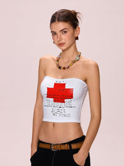 Retro American Bandeau Top