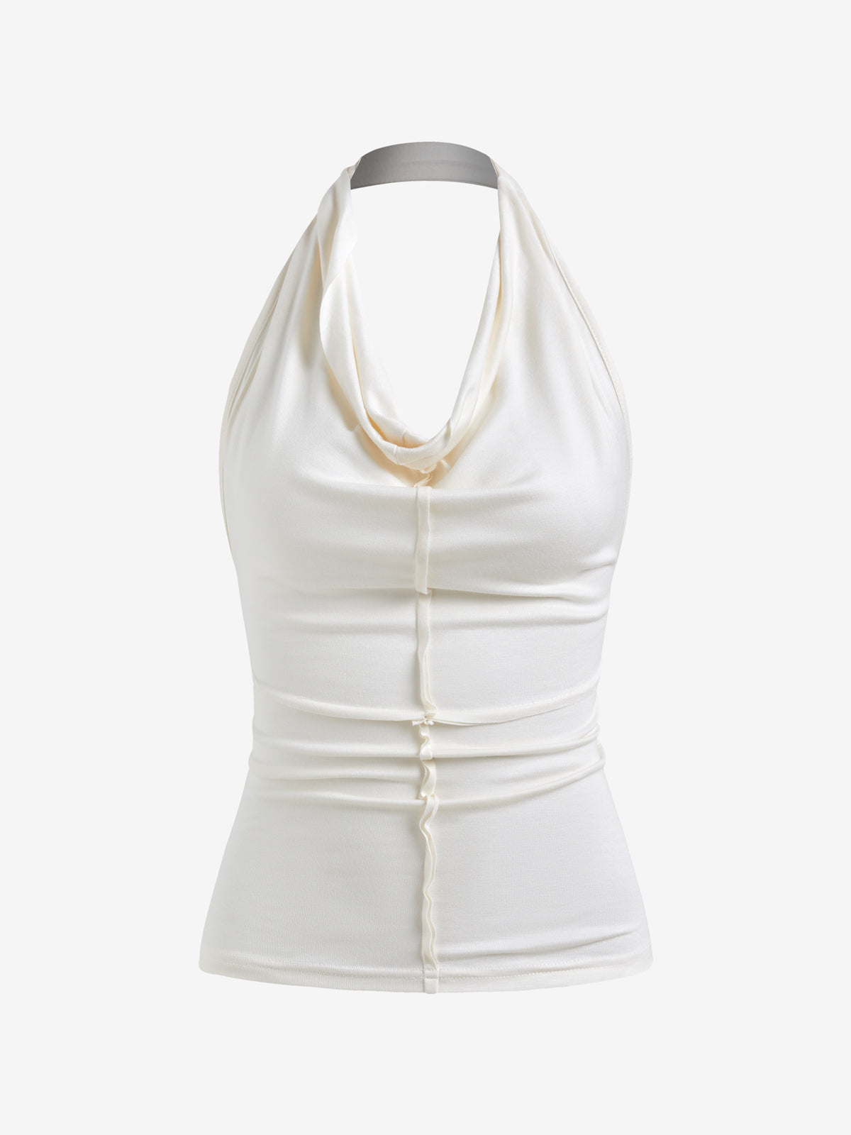 Crucifix Neck Swing Collar Halter Vest