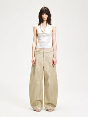 Crucifix Neck Swing Collar Halter Vest