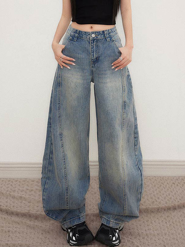 Versatile Wide-Legged Boyfriend Jeans