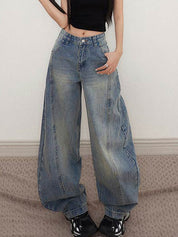 Versatile Wide-Legged Boyfriend Jeans