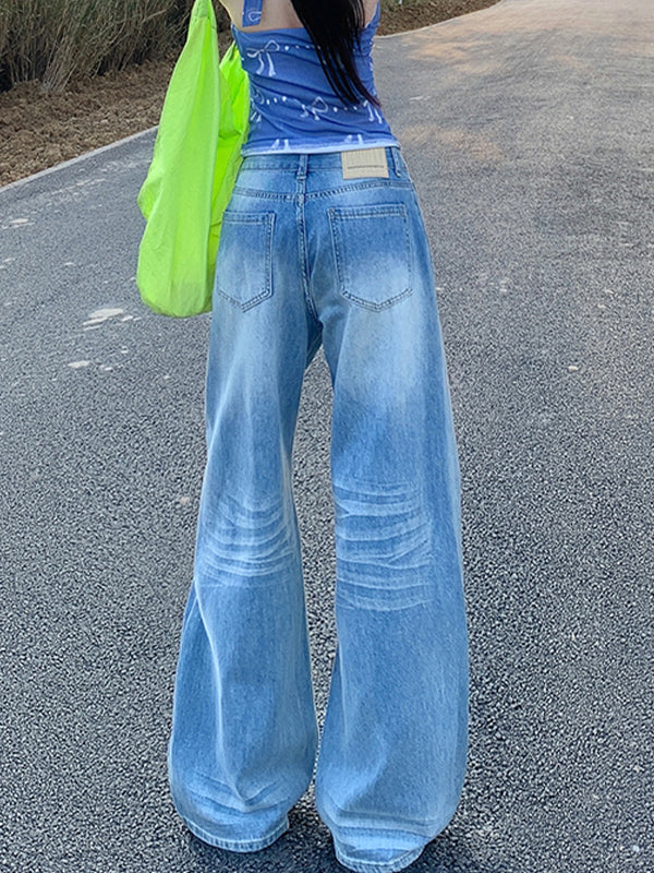 Wash Crease Boyfriend Jeans