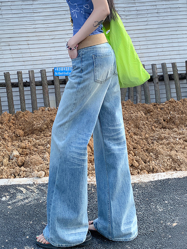 Wash Crease Boyfriend Jeans