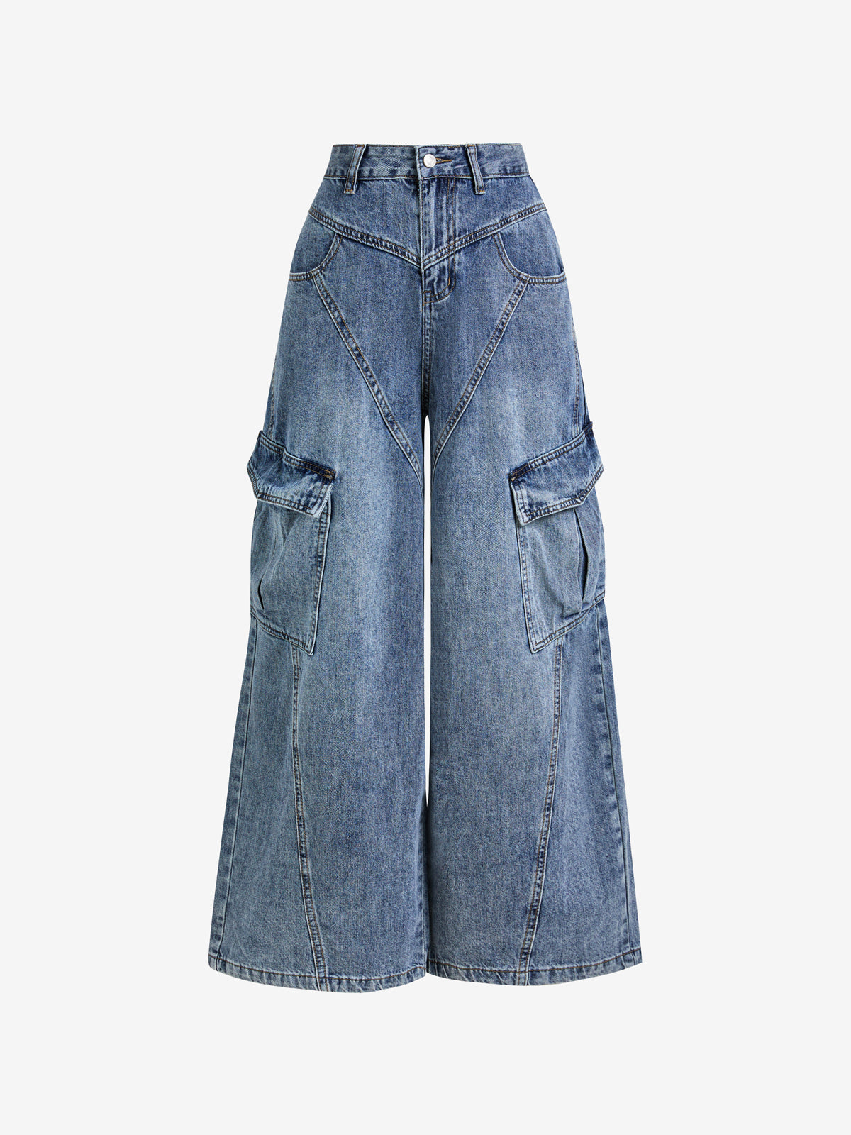 Slant Line Split Design Boyfriend Jeans