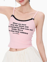 Pink Lace Cami Top