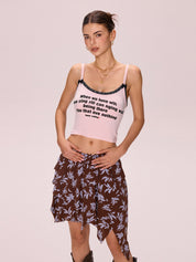 Pink Lace Cami Top