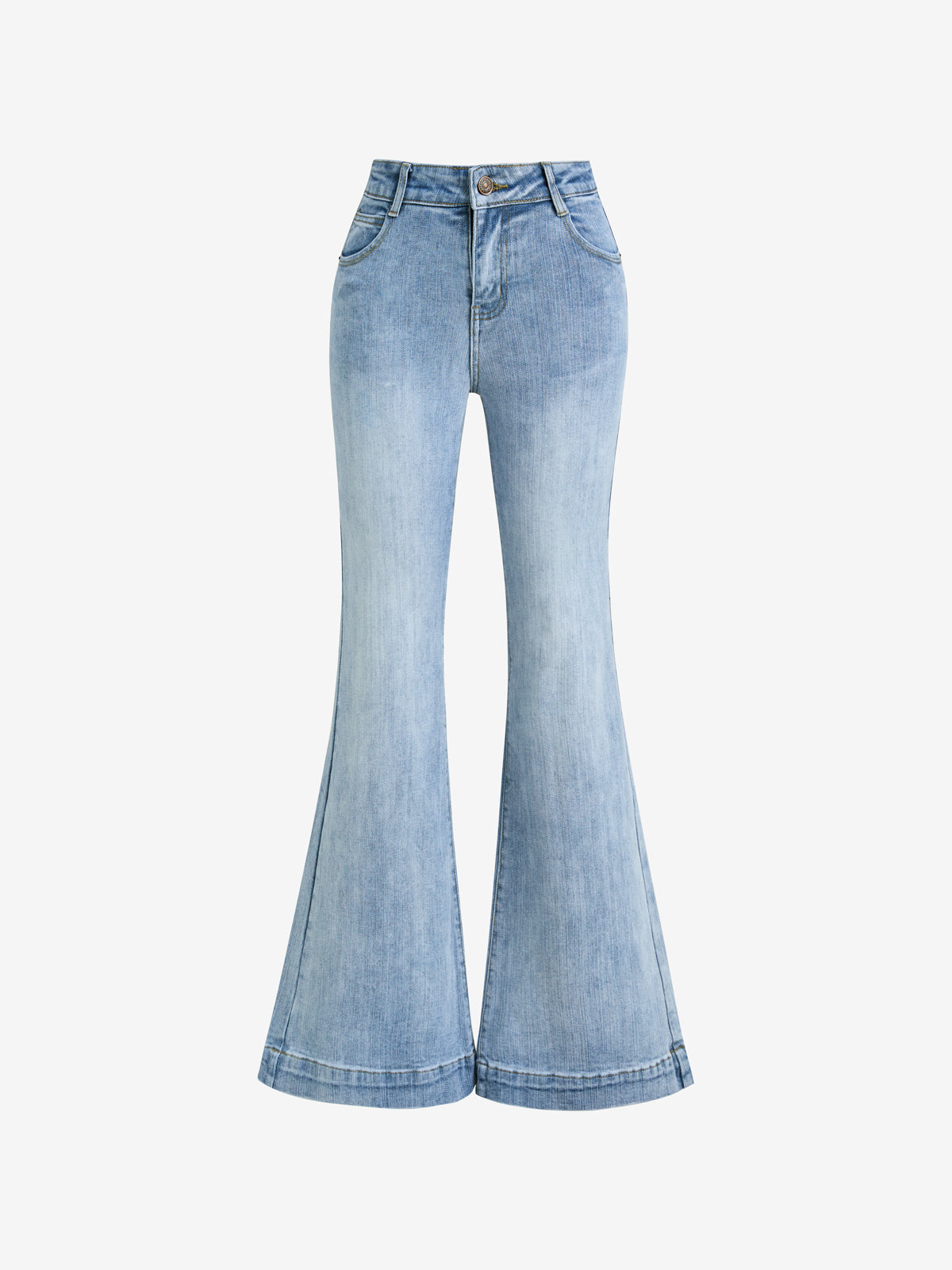 Bamboo Pattern Vintage Flare Jeans