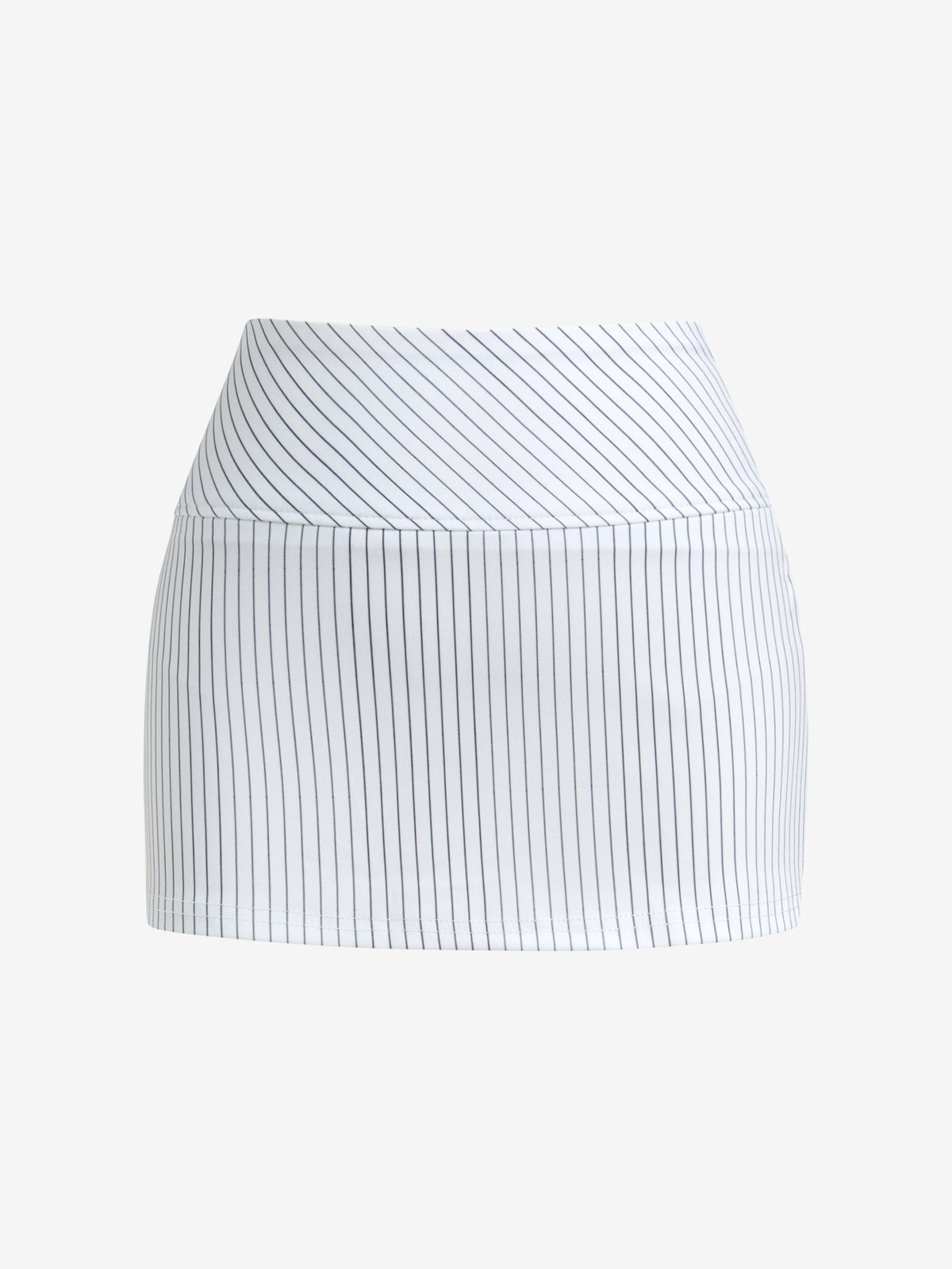 Black White Stripes Mini Skirt