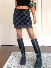 Mullein Lace Lattice Mesh Mini Skirt