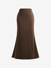 Vintage Style Split Maxi Skirt