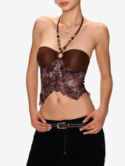 Vintage Prints Halter Vest
