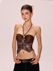 Vintage Prints Halter Vest