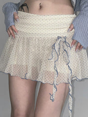 Vintage Sweet Polka Dots Mini Skirt