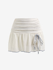 Vintage Sweet Polka Dots Mini Skirt