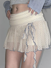 Vintage Sweet Polka Dots Mini Skirt