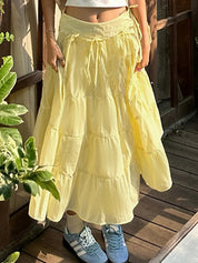 Resort Style Bow Tie Maxi Skirt
