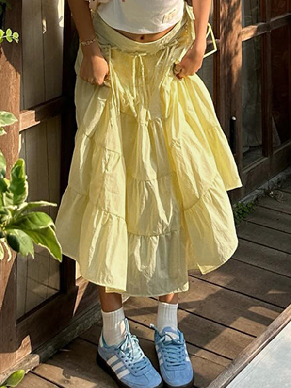 Resort Style Bow Tie Maxi Skirt