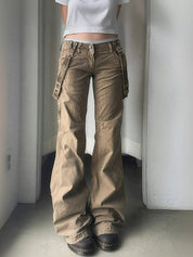 Khaki Workwear Boyfriend Jeans