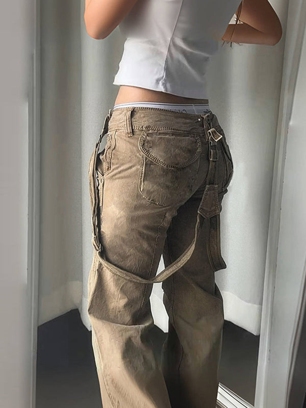 Khaki Workwear Boyfriend Jeans