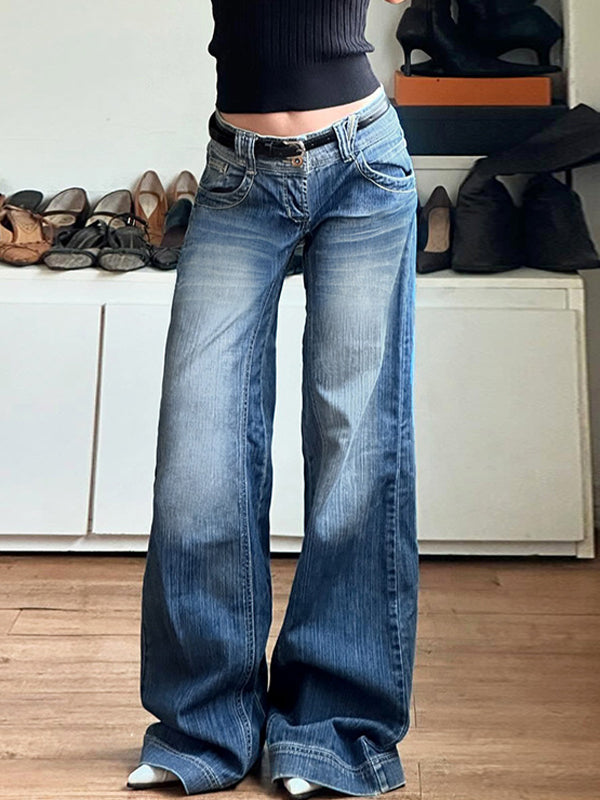 Washed Aged Whitened Boyfriend Jeans