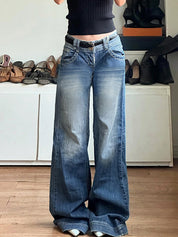 Washed Aged Whitened Boyfriend Jeans