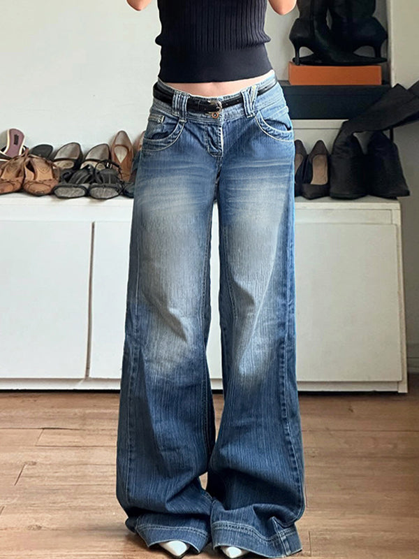 Washed Aged Whitened Boyfriend Jeans