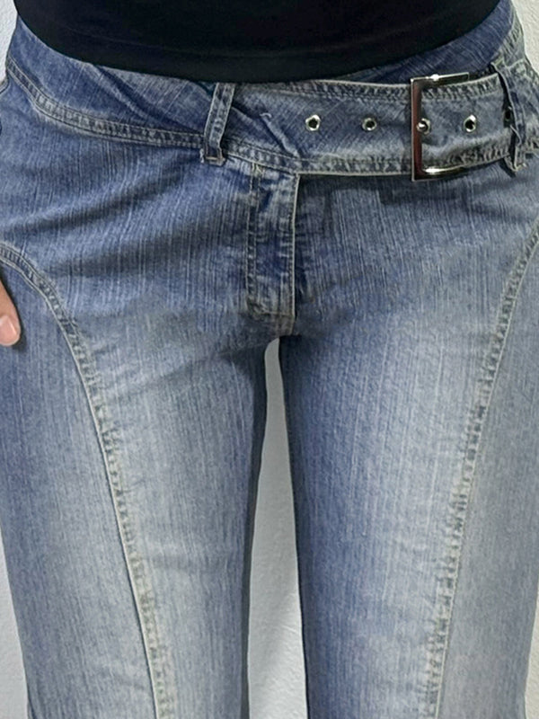 Temperament Commuter V Crossover Flare Jeans