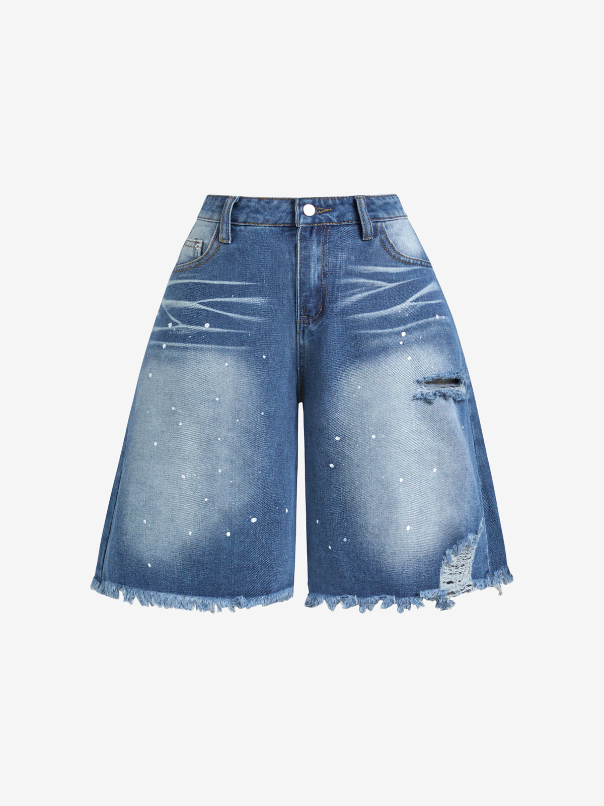 Personalised Torn Irregular Denim Shorts