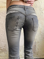 Vintage Niche Lace Flare Jeans